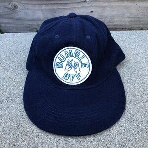 BUMBLE BFF Felt Hat Unisex Blue Adjustable Cap Dating App​​​​​​